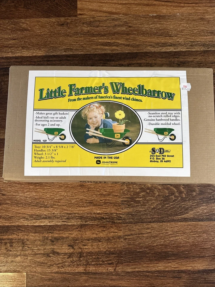 JOHN DEERE - Vintage LITTLE FARMER'S WHEELBARROW MODEL #4JD RARE NOS! - Image 2 of 4