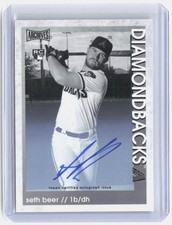 2022 Topps Archives Snapshots #35 Seth Beer Base Set Autographs Black & White