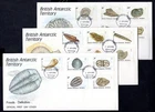 British Antarctic Territory - 1990 Fossils on 3 x First Day Cover