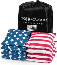Premium Weather Resistant Duckcloth Cornhole Bags - Different Color - Set of 8
