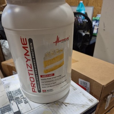 Metabolic Nutrition Protizyme 100% Whey Protein Powder - Vanilla Cake, 2lb