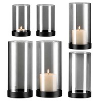 Windlicht Windlichtglas Tischdeko KerzengläSer Kerzenhalter Rauchglas 6Er Set