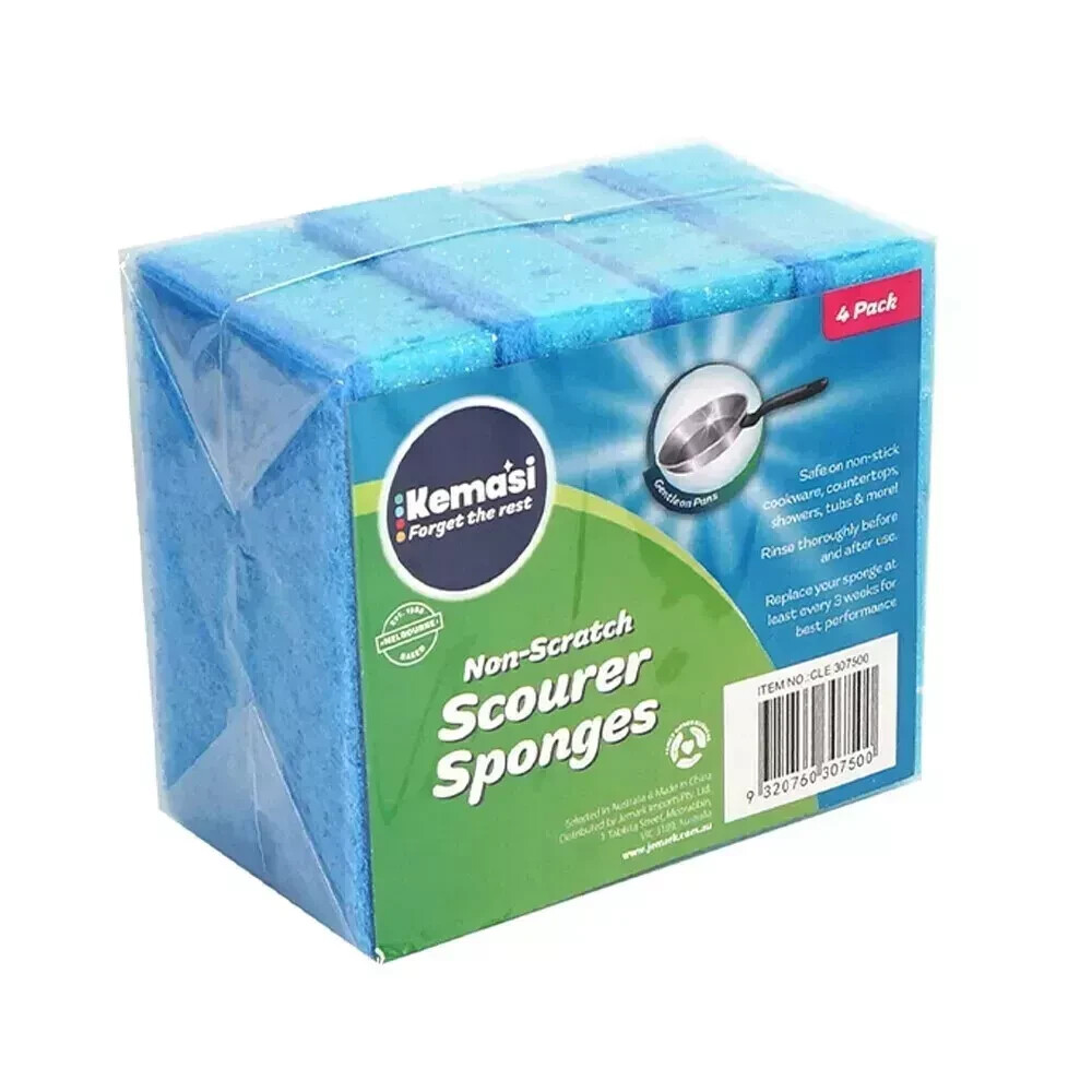 Non-Scratch Scourer Sponge Premium Grade Light Duty Effective Cleaning Scourers — image 3