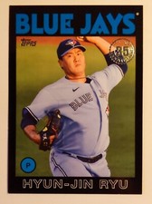 2021 Topps Hyun-Jin Ryu 35th Anniversary /299 Black Border #86B-38 Blue Jays 