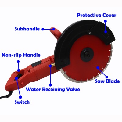 New Electric Concrete Saw Road Cutting Door Opening Hole Breaking Tool 220V