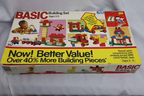 Vtg. Rare LEGO Basic Build Set # 357 1987 APPEARS COMPLETE WITH BOX - Picture 4 of 9