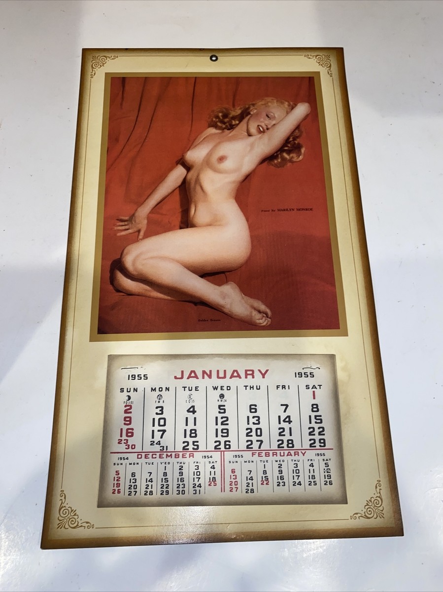 1955-vintage-marilyn-monroe-playboy-art-calendar-tear-off-nude-original-ebay