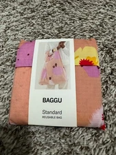 BAGGU Pink Cactus Flower Baggu Standard Reuseable Bag NWT HTF Rare