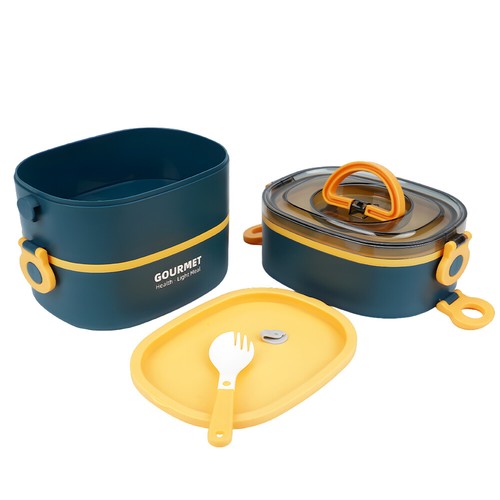 3 Layer Tiered Bento Lunch Box With Spoon Fork BPA Free Adult Lunch Box Set - Picture 18 of 24