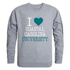 Coastal Carolina University Chanticleers CCU I Love Crewneck Sweatshirt Sweater