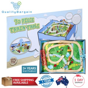Kids Wooden Toy Train Set Table Tracks Model Cars Road Hobby Thomas ... Kids Wooden Toy Train Set Table Tracks Model Cars Road Hobby Thomas ...