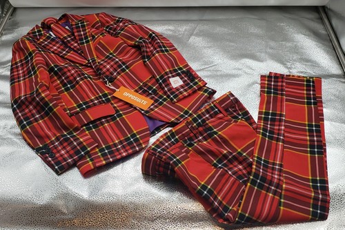 OppoSuits The Lumberjack Christmas Suit Boys Size 8 New with Tags Open Box - Picture 3 of 15