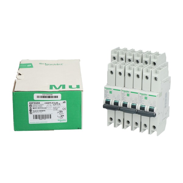 Schneider Electric M9F53204 Miniature Circuit Breaker - 2P New Nfp (6Pcs)-image