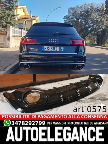 DIFFUSORE ADATTO PER AUDI A6 4G C7 2015-2018 STANDARD LOOK RS6 - Foto 1 di 18