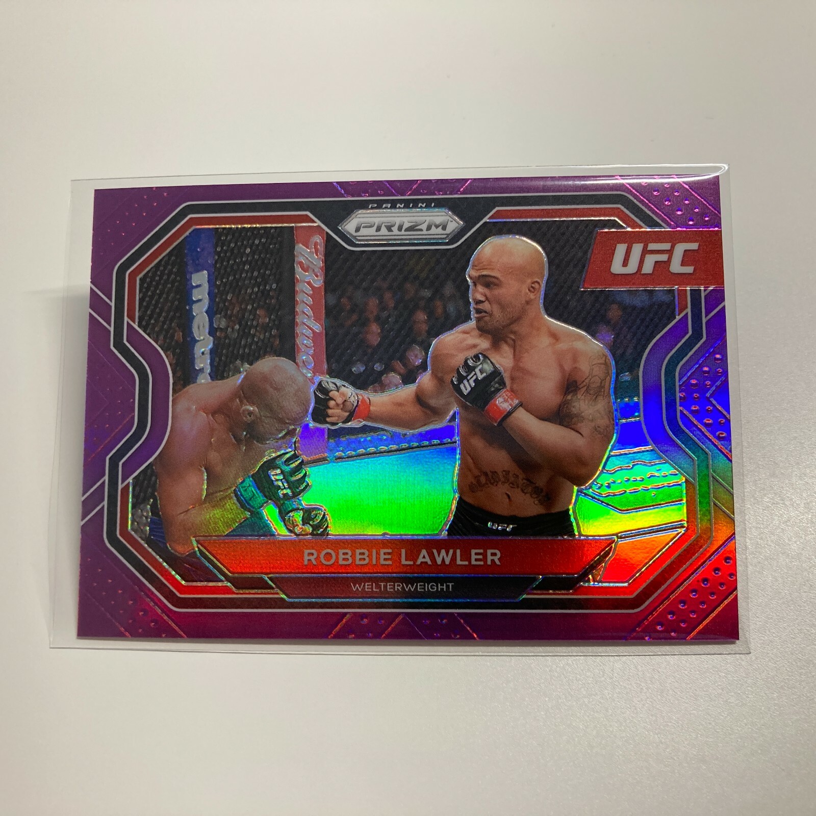 Robbie Lawler 2021 Panini Prizm UFC Purple Refractor Card 145/149 #195