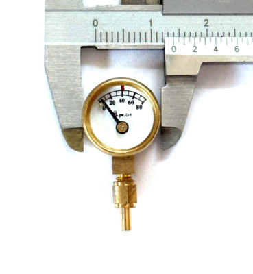 Roundhouse Pressure Gauge 0-80 psi, 1/2'' Diameter / Manometer D=12,7 mm