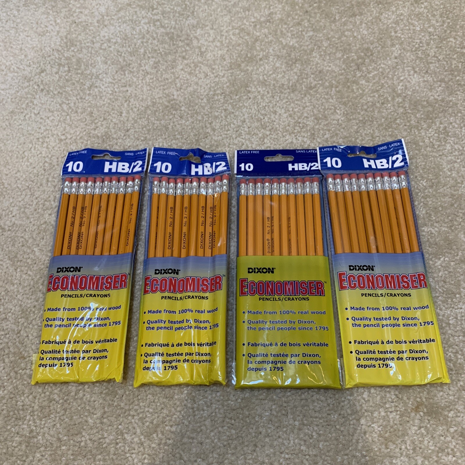 Dixon No.2 HB 40 Pencils Economiser 4 Packs Lot NonRainforest Wood