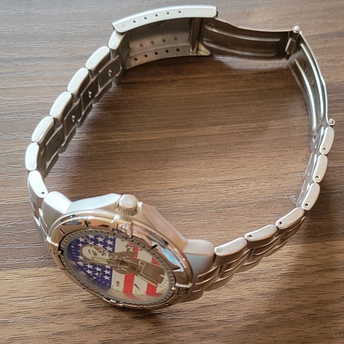 Unused Lee Dungarees Patriotic Buddy Lee Watch Silver Tone 