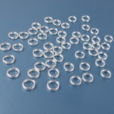 50 Sterling Silver 5mm x 0.6mm / 22 Gauge Split Jump Ring Connectors 33333-2H