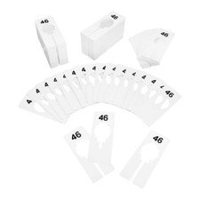 10 PC 2" x 5" Clothing Rack Size 46 Dividers Hangers White Plastic Rectangular