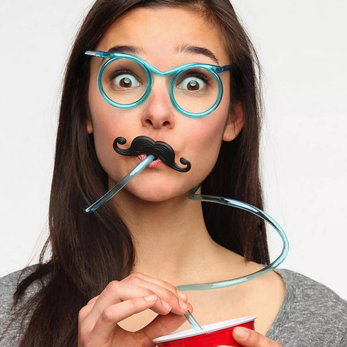 Funny Straw Drinking Glasses Party Flexible Straws Soft Cup