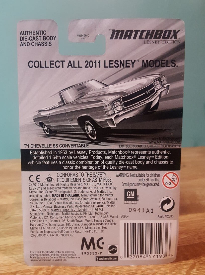 2021 Matchbox Confezione Da 9 Con Esclusiva Chevy Chevelle ROSSA | VANTOM FOREST RANGER | FSB - Foto 3