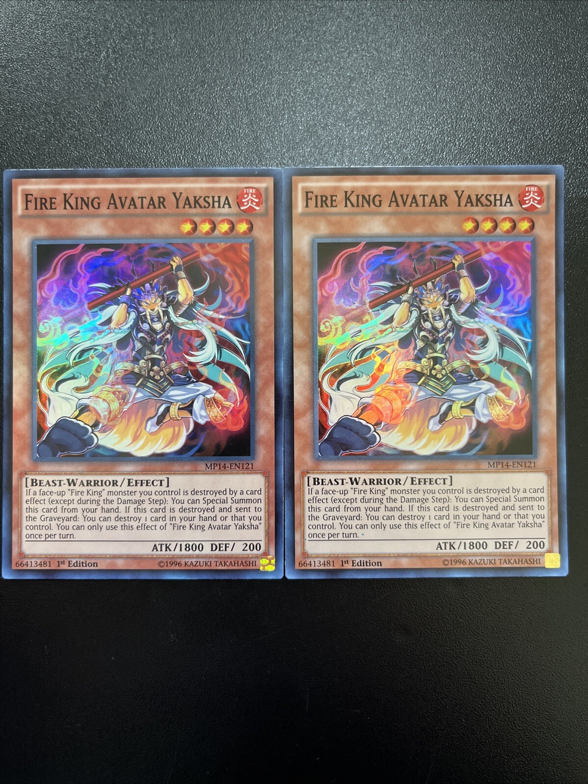 Fire King Avatar Yaksha MP14-EN121 YuGiOh 2014 Mega-Tin Mega Pack trading card — raw and PSA graded price guide