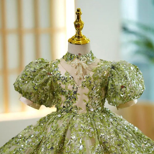 Luxury Evening Weddings Kids Pageant Dresses Girls Party Birthday Short Gowns - Picture 15 of 29
