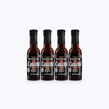 (4 Botellas) Salsa Culichi Chiltepin Negra, Salsa picante Chiltepin Juego de 4 Botellas