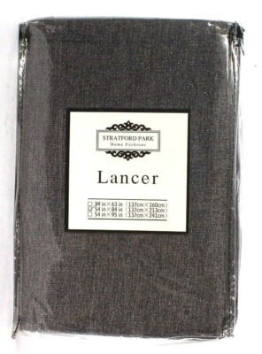 Stratford Park Home Fashions Lancer 54'' X 84'' Charcoal Polyester Grommet Panel