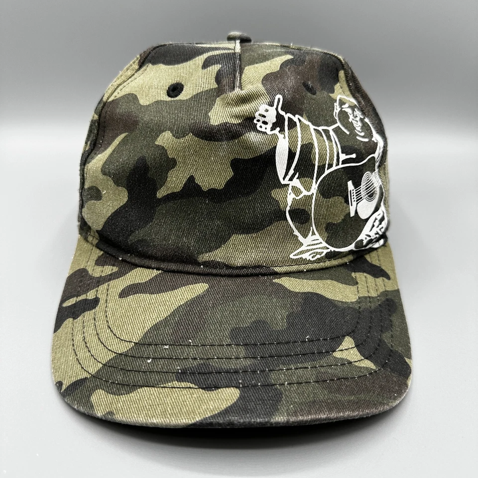 Gorra True Religion Camuflada Adulto Snapback Gorra Verde Camuflaje Guitarra Buda Foto 3 de 4