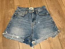 BDG Jean Shorts Urban Outfitters High Rise Denim Cutoff Blue A-Line Womens 26