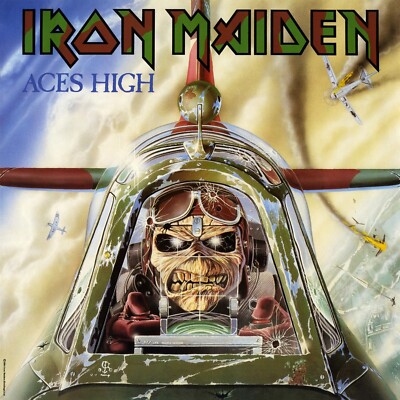 IRON MAIDEN ポスター ACES HIGH Poster 1985 IRON MAIDEN Aces High BANNER HUGE 4X4 Ft Fabric Poster Tapestry