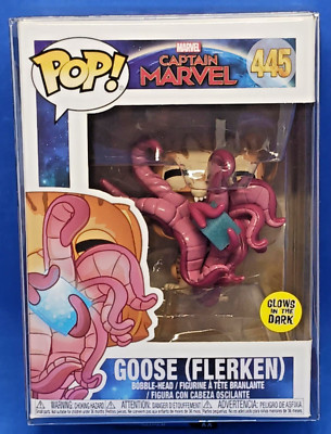 Funko Pop! Marvel Captain Marvel Goose (Flerken) GITD Bobble-Head #445