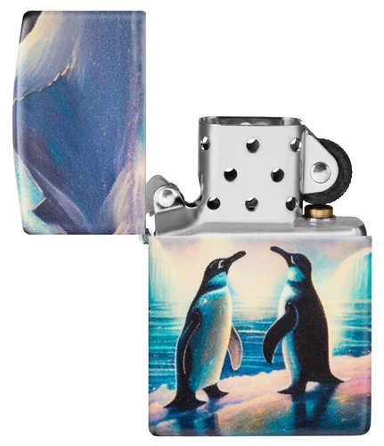 BRIQUET ZIPPO ESSENCE NEUF - PINGOUINS PREMIUM - GLOW IN THE DARK ( Tempete ) - Photo 4 sur 10