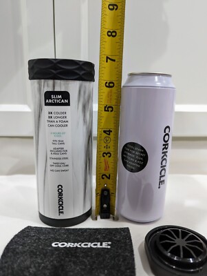 New) Corkcicle Slim Arctican Snowdrift 12 ounce Fits Tall