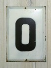 9" * 6" Enameled House Door Gate Number Plate Building Street Number Sign № 0.