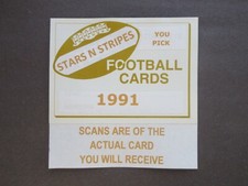 1991 Fleer Football ~ STARS N STRIPES ~ U-Pick Players from Scans ~Free Shipping