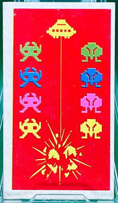 Invader Disk Red Menko Card Vintage TCG Japanese Game Japan Retro Limited Rare