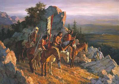 Howard Terpning Gold Seekers to the Black Hills (Excellent Condition) S/N Litho