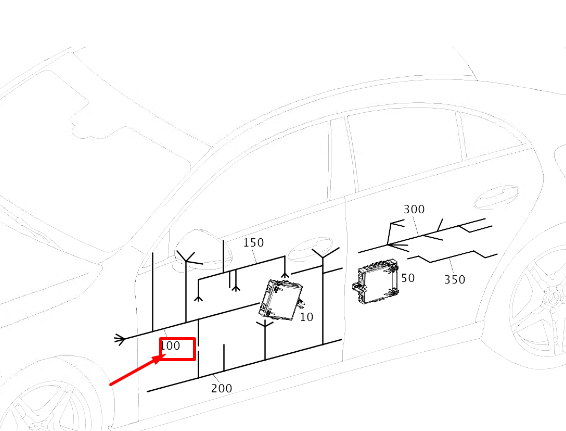 Faisceau de câbles de porte avant MERCEDES-BENZ CLA C118 A1185400915