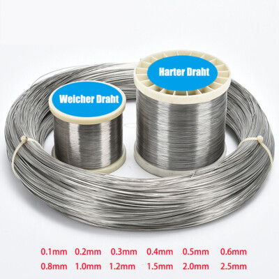 Weicher / Harter Draht Spanndraht 0.1mm-3mm für Wildzaun Forstzaun Weidezaun