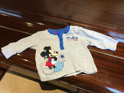 Disney Mickey Mouse Months Baby Grey top, Dunnes Baby
