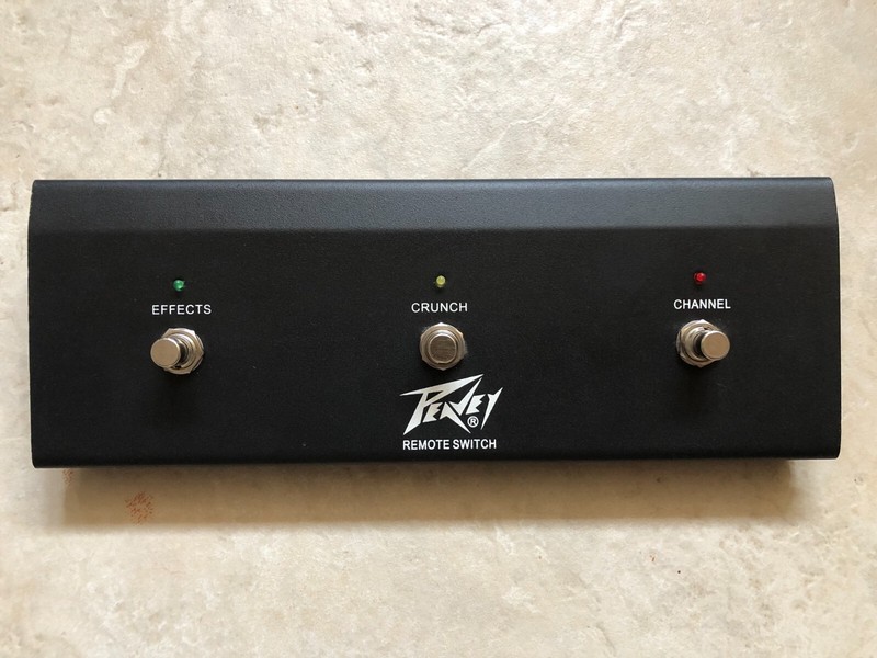 Peavey Remote FootSwitch Effects - 2 button  Crunch  - Channel w/ Leds - Black