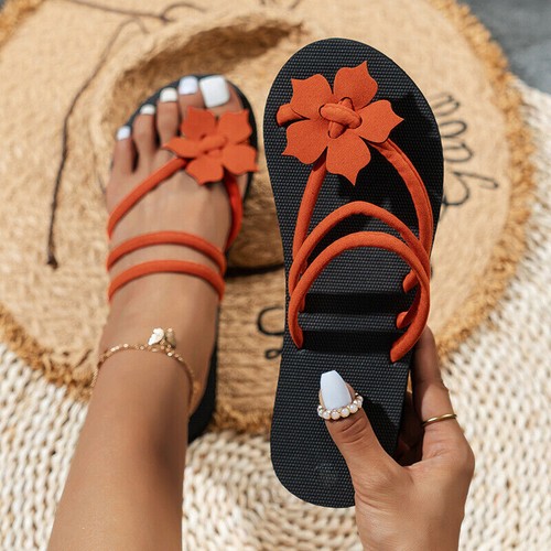 Women Slip On Thong Sandals Flip-flops Womens Beach Walking Lightweight Shoes US - Picture 5 of 44