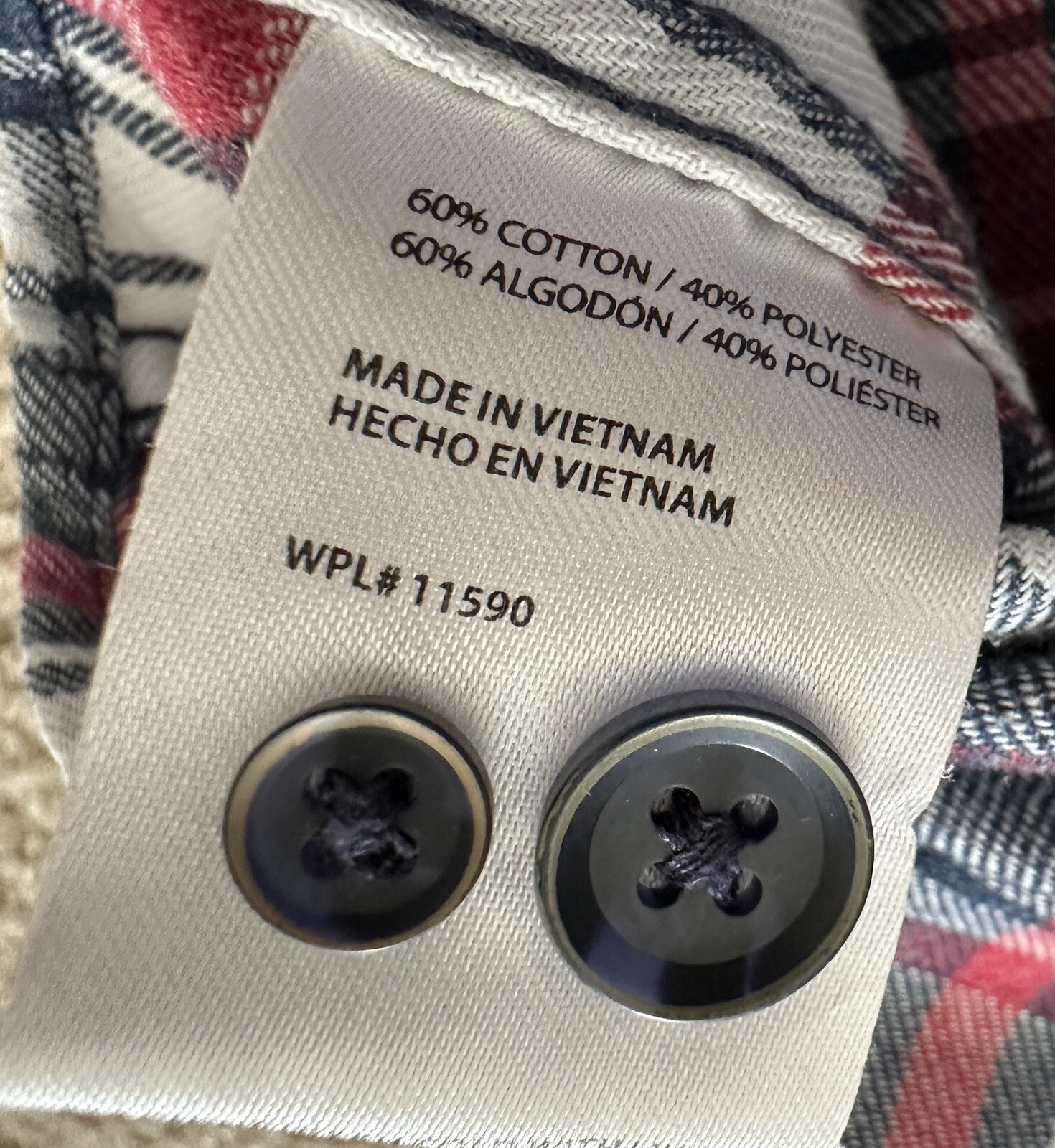 Weatherproof Men Flannel Shirt Blue Plaid size M Pockets Cotton blend