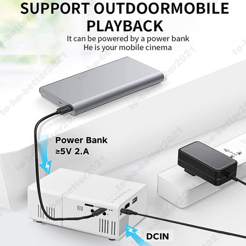 1080P HD Mini Pocket Projectors LED Projector USB/AV/TF Slots Built-in speaker - Picture 9 of 27