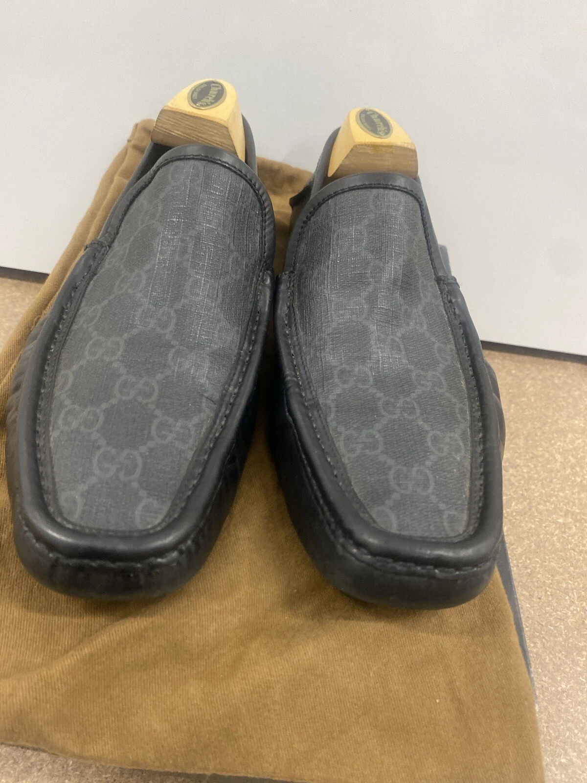 Chaussures mocassins de conduite monogramme Gucci pour hommes GG Marmont Royaume Uni 8, Royaume Uni42
