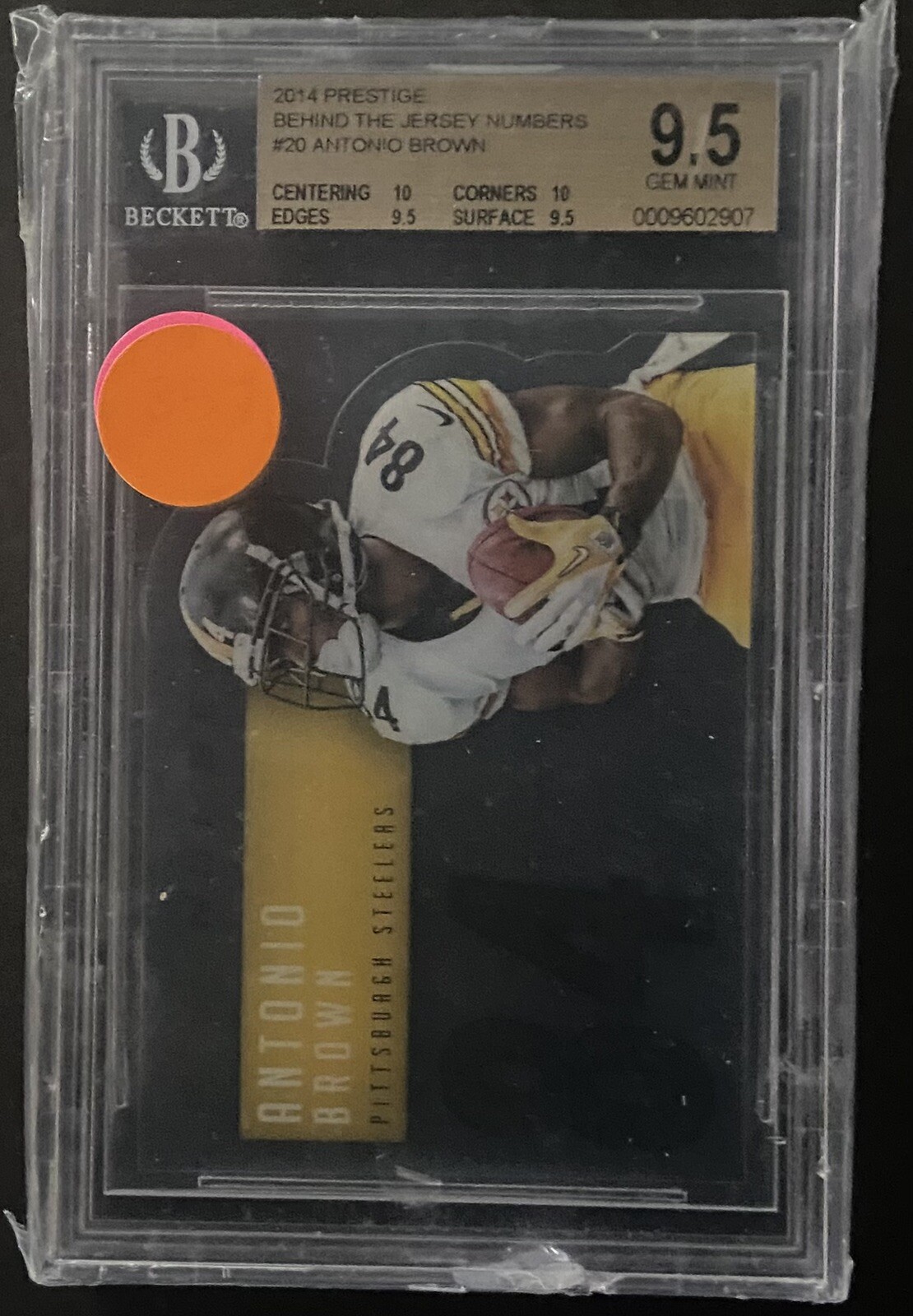 Antonio Brown 2014 Panini Prestige Behind The Jersey Numbers #20 BGS 9.5 MINT🔥
