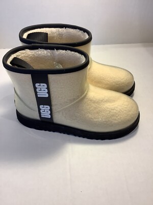 UGG Classic Clear Mini Women's Ankle Boot - Beige, Size US6 (1113190)